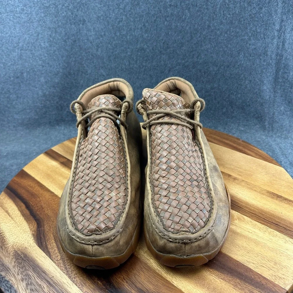 Twisted X Men's Chukka Driving Moc MDM0033 Brown Basket Weave Size 11.5W